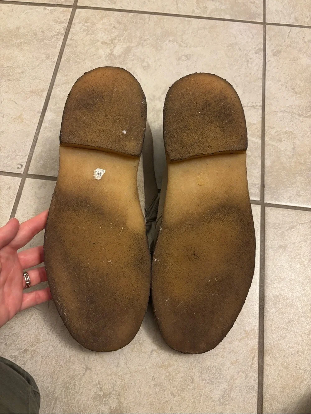 Clarks Taupe Suede Chukka Boots
